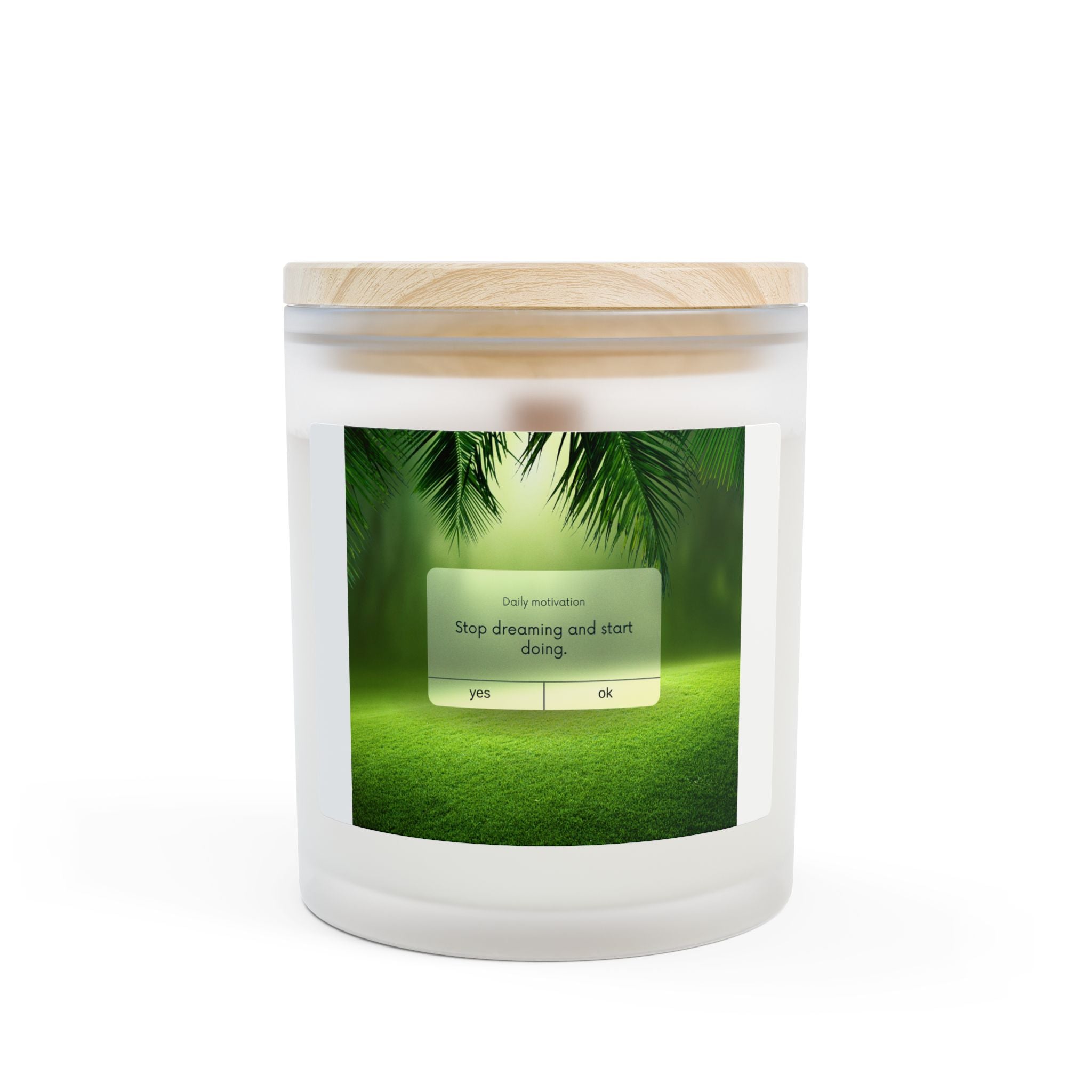 Frosted Glass Candle, 11oz