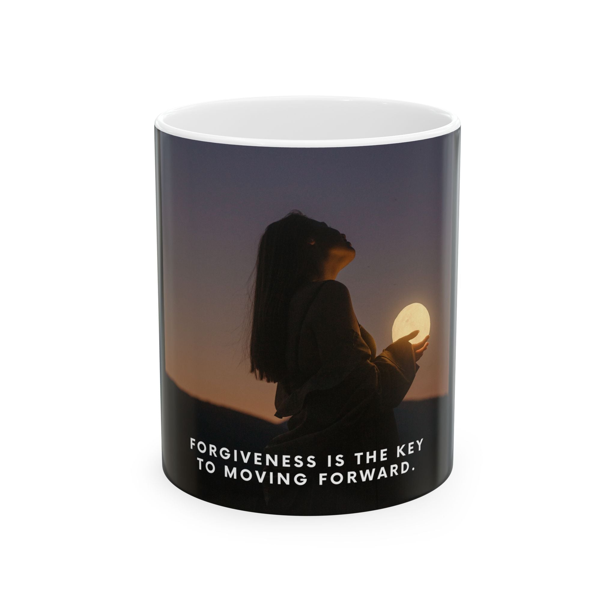 Inspirational Forgiveness Ceramic Mug - Motivational Coffee Cup, Gift for Self-Care, Encouragement, Friendship, Affirmation